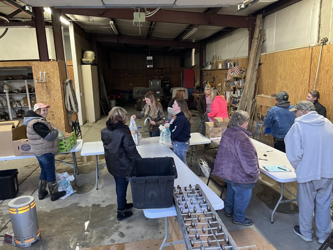Gunnison Mobile drop at night time, community gathering